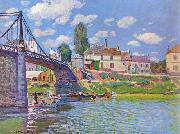 Alfred Sisley, Bridge at Villeneuve-la-Garenne